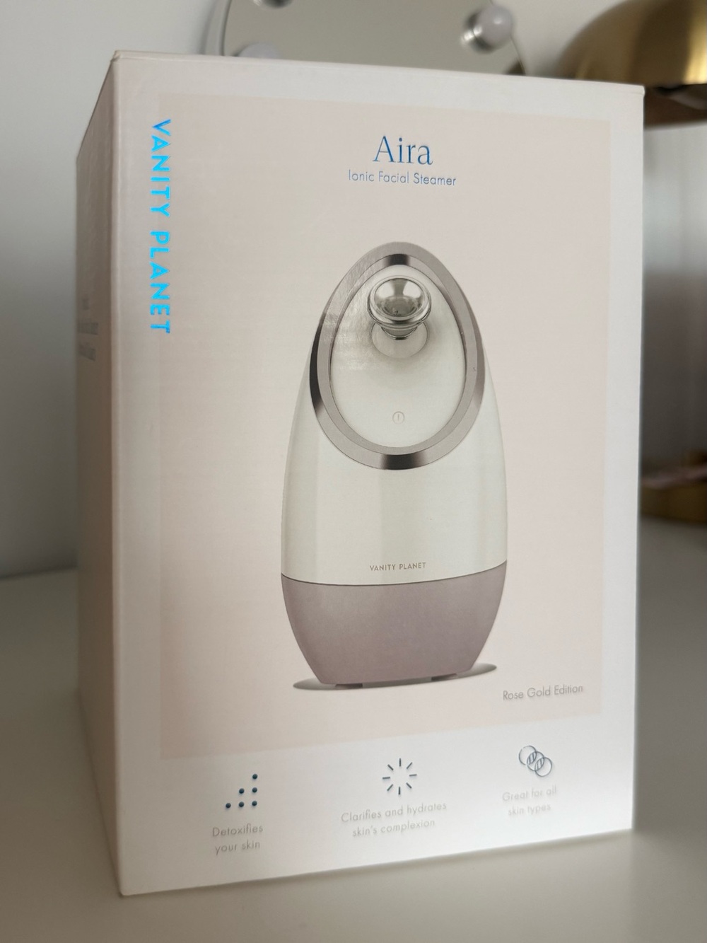 Vanity Planet Aira Ionic Facial Steamer — Rose Gold